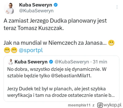 meemphis11 - #mecz 
Hahahahahahahahahahhahaha
Kuszczak i Mila w sztabie 
Ta kadencja ...