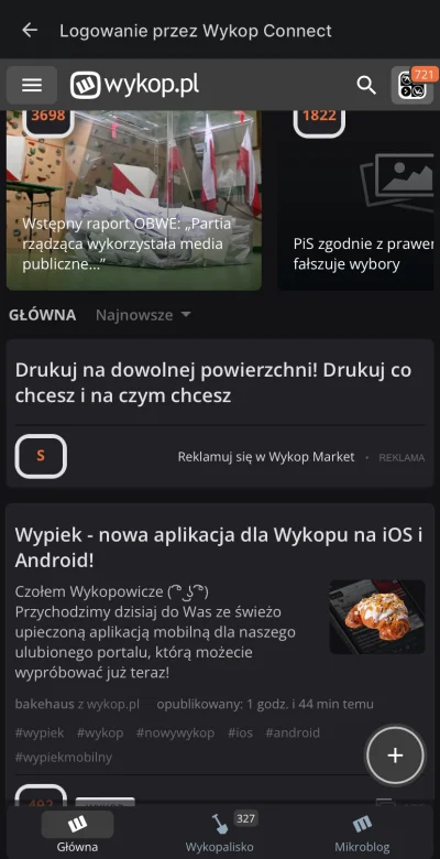 toldii - Mam problem na iOS po zalogowaniu przez wykopy Connect logowanie przebiega o...