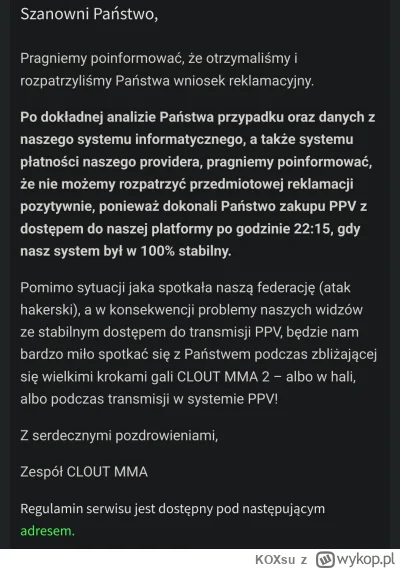 KOXsu - @KrolowaTosiaToNajlepszyKot: kupilem ppv jeszcze jak kaniowski namawial i cze...