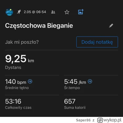 Saper86 - Fajna poranna baza :) #bieganie #biegajzwykopem