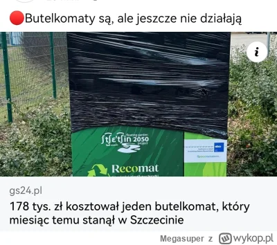 Megasuper - Ponoć jak się odda 100 butelek to dostaje się 10 % zniżki między innymi n...