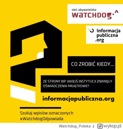 WatchdogPolska - Wy pytacie, #WatchdogOdpowiada, a dzisiejsze pytanie brzmi: Co zrobi...