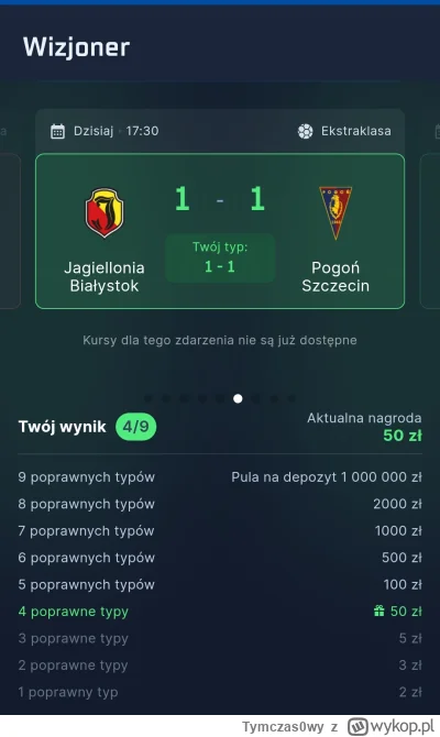 Tymczas0wy - Jak Wam poszła "multiliga" w Wizjonerze?
Komuś udało się trafić coś więc...