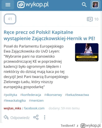 TenXen47 - Ręce precz od Polski! Chyba że kolega z PiSu ma unijny immunitet. To wtedy...