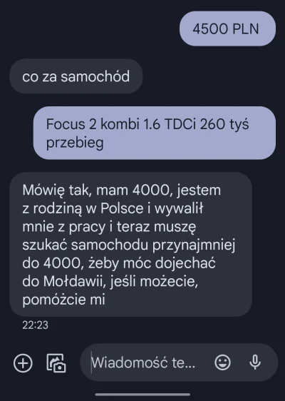 Dzialkis - Mirki, co myślicie o takim 'kupującym auto'? W sobotę inny dzwonił i udawa...