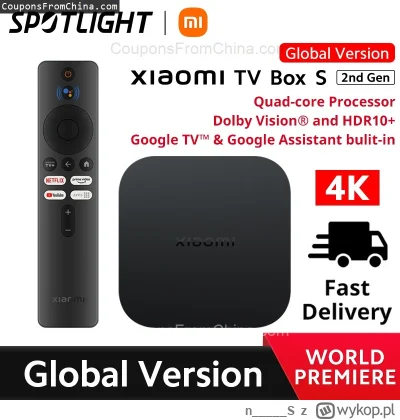 n____S - ❗ Xiaomi Mi TV Box S 2nd Gen. BT5.2 2/8GB
〽️ Cena: $68.79 (dotąd najniższa w...