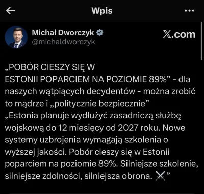 sildenafil - Europoseł PiS pisze, że poparcie dla poboru w Estonii wynosi aż 89%. Zap...