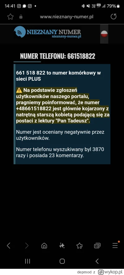 depmod - Dzisiaj sam Jacek Soplica do mnie dzwonił i mówił, że nie dojedzie w tym rok...