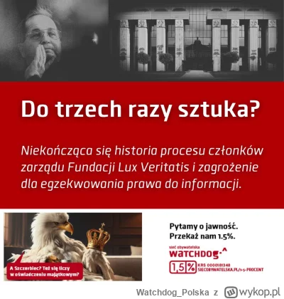 WatchdogPolska - Niekończąca się historia, której finał niebawem rozegra się w Sądzie...