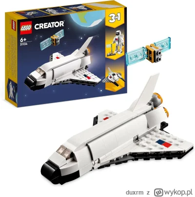 duxrm - Wysyłka z magazynu: PL
Zestaw LEGO Creator 3 w 1 Prom kosmiczny (31134)
Cena ...