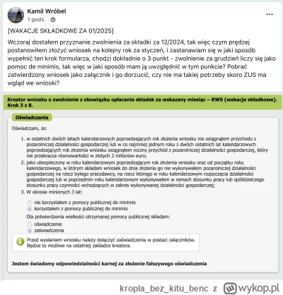 kroplabezkitu_benc - W życie wchodzą wakacje składkowe z dobrą intencją odciążenia pr...