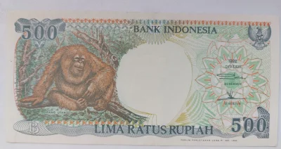 Barakun91 - #numizmatyka #hobby #pieniadze #banknoty
500 Rupiah z Indonezji (1992)