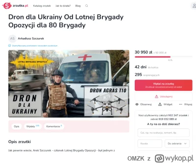 OMZK - I kolejny wyłudza pieniądze od naiwniaków metodą: "na drona dla Ukrainy". XD