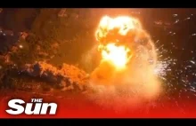 Bardzo efektowna eksplozja rosyjskiego składowiska rakiet