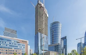 Najwyższy obecnie budowany wieżowiec w Polsce osiągnął docelową wysokość - Warsz