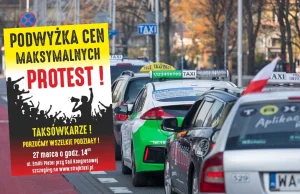 Warszawa: taksówkarze zapowiedzieli strajk, chcą więcej zarabiać