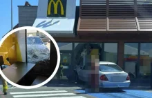 Wjechał samochodem do McDonalds'a