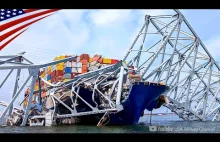 Uwalnianie kontenerowca który uderzył w most w Baltimore