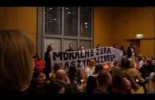 Podczas konferencji w siedzibie Gazety Wyborczej - widzowie: "Stop Banderyzmowi"