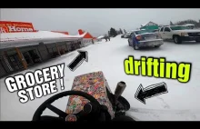Kanada: Drifting kosiarką po śniegu