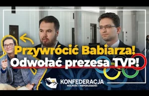Konfederacja wzywa do przywrócenia Babiarza! Odwołać prezesa TVP!