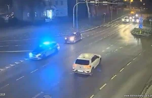 (materiał video) Dramatyczna eskorta Policji w Legnicy ratują życie kobiety - a