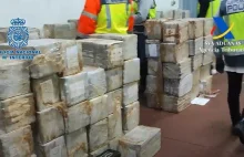 Hiszpania. Policja przejęła 11 ton kokainy.