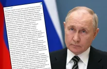 Putin nie żyje? "Lekarze stwierdzili zgon prezydenta". Tajemnicza seria wpisów