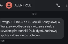 Huczny alert RCB