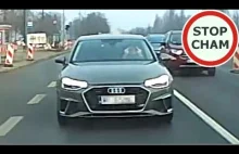 Narwaniec w Audi - on może poganiać światłami, ty nie