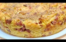 Włoska fritata czyli zapiekany w jajku makaron