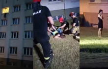 Student spadł z ostatniego piętra akademika w Toruniu. WIDEO