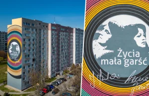 Blok w Warszawie ozdobił mural Anny Jantar i Jarosława Kukulskiego