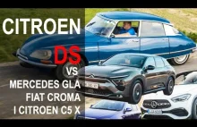 Test komfortu: Citroën DS 1968 vs Citroën C5 X, Fiat Croma i Mercedes GLA.