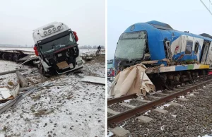 2024-01-10: Zderzenie ciężarówki z pociągiem w Budzyniu. Nie żyje jedna osoba