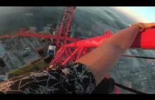 Daredevil Kid Climbs 1,000ft High Crane. Above the Clouds, New York City