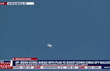 Moment zestrzelenia chińskiego balonu szpiegowskiego przez Amerykanów