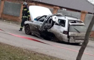 W okupowanym Berdiańsku eksplodowało auto kobiety podejrzanej o kolaborację z