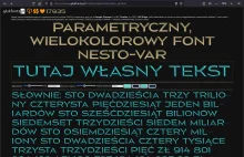 parametryczny, wielokolorowy webfont - mój Nesto-Var