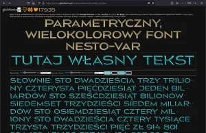 parametryczny, wielokolorowy webfont - mój Nesto-Var