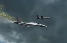 Konfrontacja Su-27 z amerykańskim dronem. Rosyjscy propagandyści pokazali film