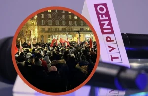 Pierwsza demonstracja za rządów Tuska. Tłum ludzi przed siedzibą TVP