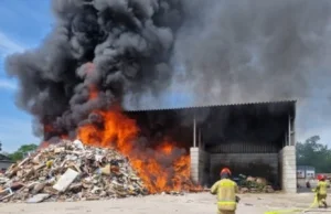 Pożar wysypiska śmieci w Tarnowie