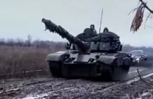 Polski czołg PT-91M w rękach ukraińskich czołgistów na Ukrainie.