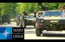 Siły pancerne NATO w Polsce podczas ćwiczeń.