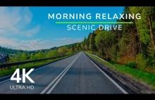 Morning Relaxing Ambience Scenic Drive Through Southern Poland