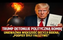 Trump detonuje polityczną bombę: unieważnia większość decyzji Bidena.