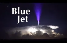 Piękny blue jet uchwycony nad Texasem