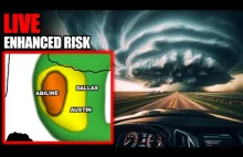 LIVE - Chasing Powerful Supercell Storms In Texas