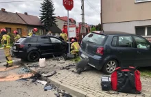 Maturzysta spieszył się po kalkulator. Spowodował kolizję